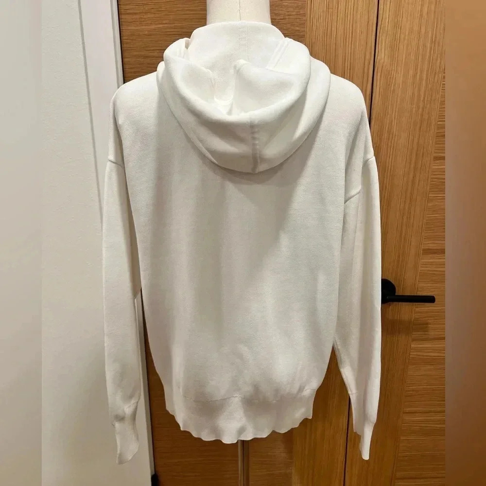 SANDRO | Reynold logo-embroidered zip-up hoodie | White | XL | NWT - Picture 6 of 9
